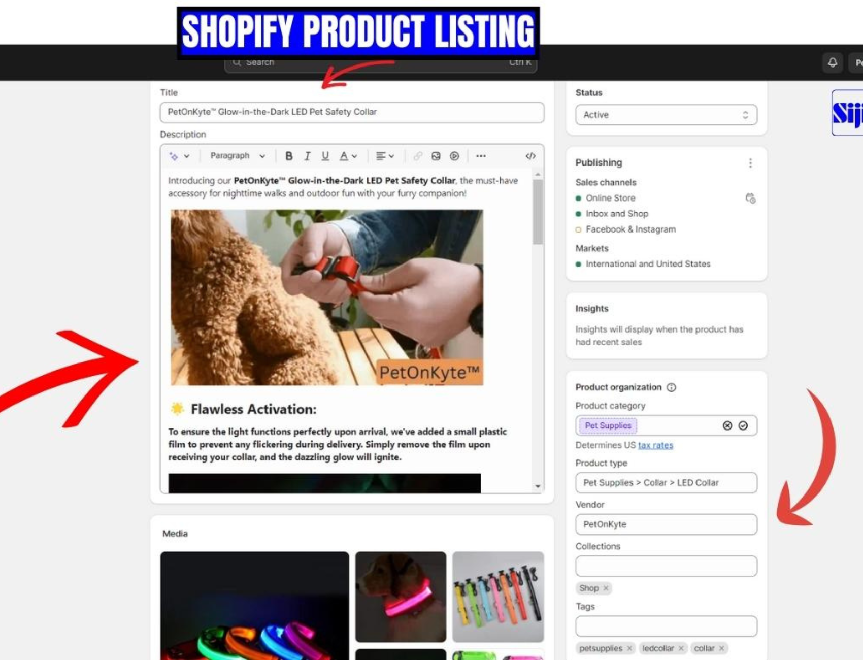 Managing product listings on an e-commerce platform